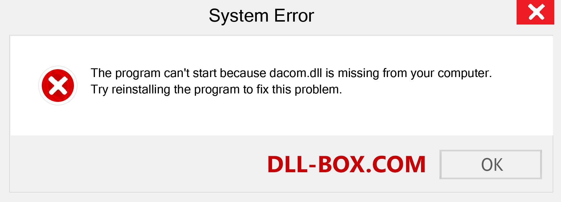 dacom.dll file is missing?. Download for Windows 7, 8, 10 - Fix  dacom dll Missing Error on Windows, photos, images